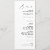 Eenvoudige minimale Elegant-katholieke bruiloft-ce Programmakaart (Achterkant)