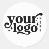 Eenvoudige minimale elegante aangepaste bedrijf Lo Ronde Sticker (Voorkant)