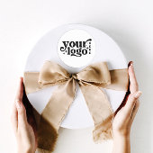 Eenvoudige minimale elegante aangepaste bedrijf Lo Ronde Sticker