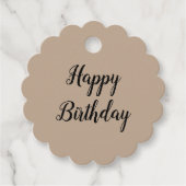 Eenvoudige minimale elegante aangepaste gelukkige bedankjes labels (Voorkant)