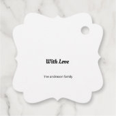 Eenvoudige minimale elegante aangepaste gelukkige  bedankjes labels (Achterkant)