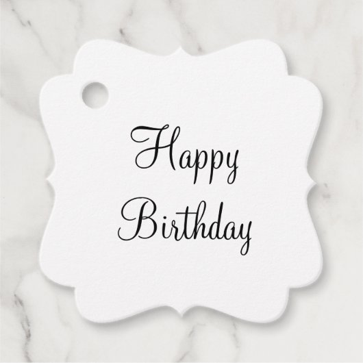 Eenvoudige minimale elegante aangepaste gelukkige  bedankjes labels (Voorkant)