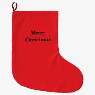 Eenvoudige minimale elegante aangepaste kerstmis C Grote Kerstsok