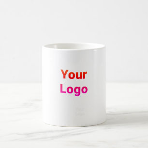 Eenvoudige minimale elegante aangepaste logo hier  koffiemok