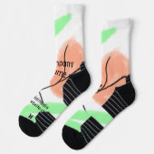 Eenvoudige minimale elegante aangepaste logo hier  sokken (Links)