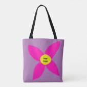 Eenvoudige minimale elegante aangepaste logo hier  tote bag (Achterkant)