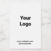 Eenvoudige minimale elegante aangepaste logo hier  voedselcontainer etiket (Enkel label)