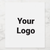 Eenvoudige minimale elegante aangepaste logo hier  wijn etiket (Enkel label)