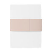 Eenvoudige minimale elegante Blush Pink formele br Uitnodigingen Wikkel (Achterkant Voorbeeld)
