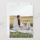 Eenvoudige minimale elegante bruiloft Save the Dat Kaart (Achterkant)