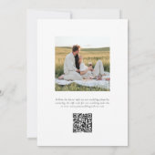 Eenvoudige minimale elegante bruiloft Save the Dat Kaart (Achterkant)