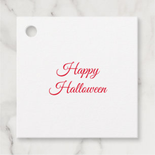 Eenvoudige minimale elegante gelukkig halloween bedankjes labels
