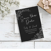 eenvoudige minimale Elegante moderne zwart-wit Save The Date