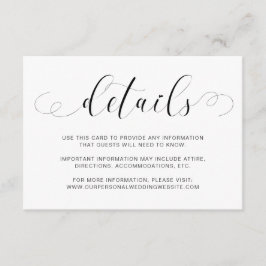 Eenvoudige Minimale Elegante Typografie Moderne Br Informatiekaartje