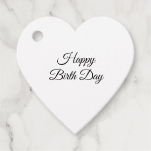 Eenvoudige minimale elegante verjaardag cadeaubijs bedankjes labels