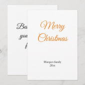 Eenvoudige minimale elegante voeg uw tekst kerstli (Voorkant / Achterkant)