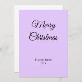 Eenvoudige minimale elegante voeg uw tekst kerstli (Voorkant / Achterkant)