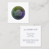 Eenvoudige minimale elegantieafdekking vierkante visitekaartje (Voorkant / Achterkant)