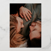 Eenvoudige, minimale Emerald Green bespaart de dat Folie Uitnodiging (Achterkant)