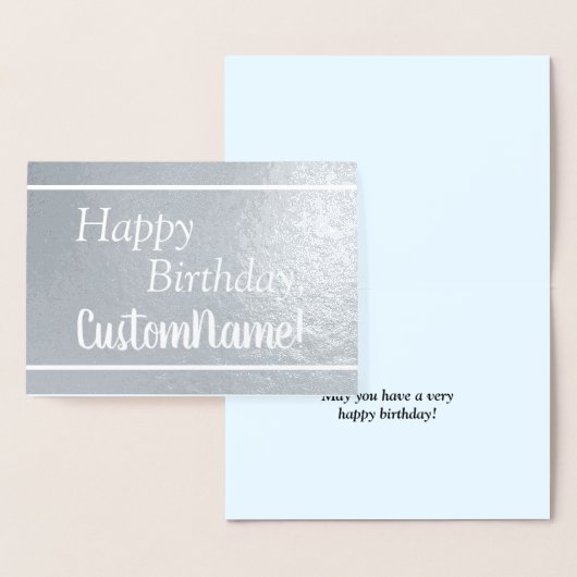Eenvoudige, minimale en eenvoudige 'Happy Birthday Folie Kaarten (Display)