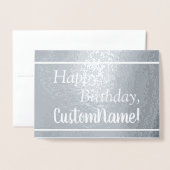 Eenvoudige, minimale en eenvoudige 'Happy Birthday Folie Kaarten (Voorkant met envelop)