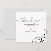 Eenvoudige minimale en elegante bedankt-kaart (Voorkant / Achterkant)