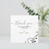 Eenvoudige minimale en elegante bedankt-kaart (Staand voorkant)