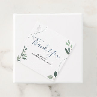 Eenvoudige minimale eucalyptus groen dank u bedankjes labels