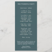 Eenvoudige, minimale Eucalyptusvertakking Programmakaart (Achterkant)