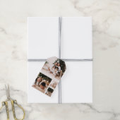 Eenvoudige minimale familie foto collage vakantie cadeaulabel (Met Touw)