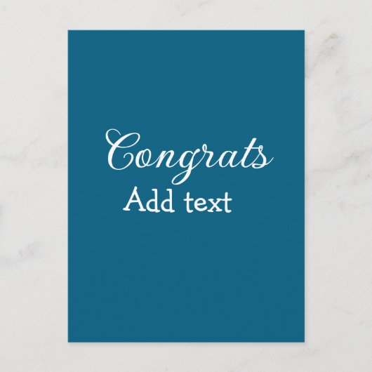 Eenvoudige minimale felicitaties afstuderen voeg j briefkaart (Voorkant)