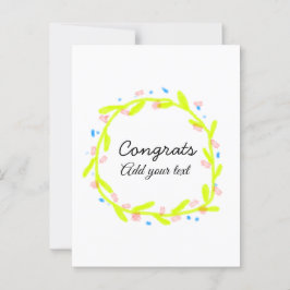 Eenvoudige minimale felicitaties afstuderen voeg j briefkaart