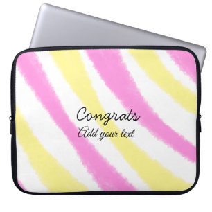 Eenvoudige minimale felicitaties afstuderen voeg j laptop sleeve