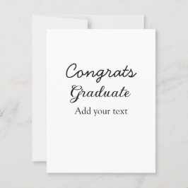 Eenvoudige minimale felicitaties afstuderen voeg t briefkaart