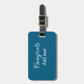 Eenvoudige minimale felicitaties afstuderen voeg u bagagelabel (Voorkant verticaal)