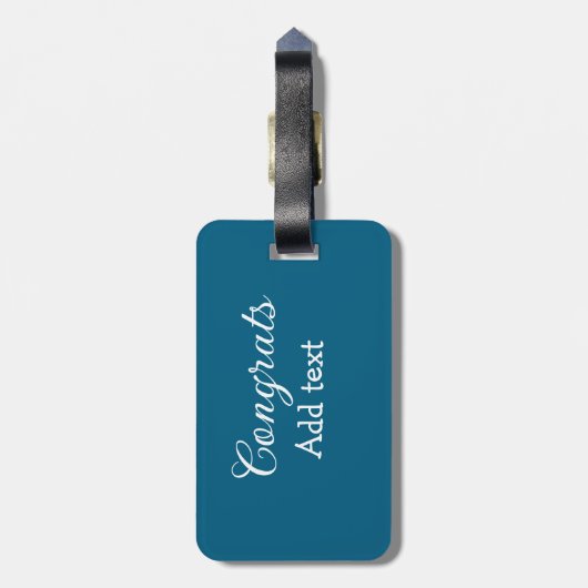 Eenvoudige minimale felicitaties afstuderen voeg u bagagelabel (Achterkant verticaal)