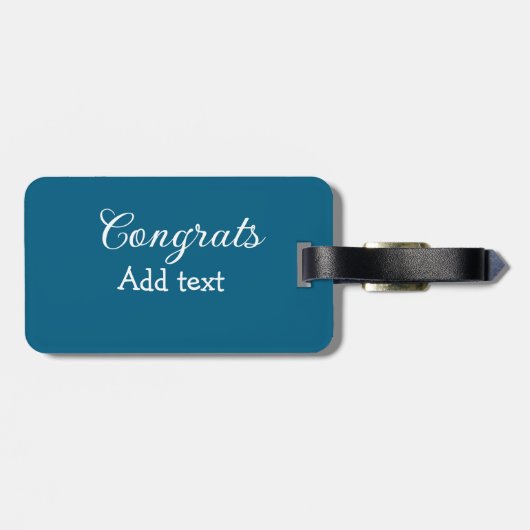 Eenvoudige minimale felicitaties afstuderen voeg u bagagelabel (Achterkant horizontaal)
