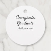 Eenvoudige minimale felicitaties afstuderen voeg u bedankjes labels (Achterkant)