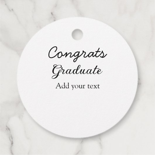 Eenvoudige minimale felicitaties afstuderen voeg u bedankjes labels (Achterkant)