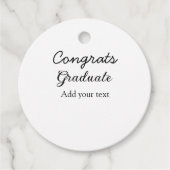 Eenvoudige minimale felicitaties afstuderen voeg u bedankjes labels (Voorkant)