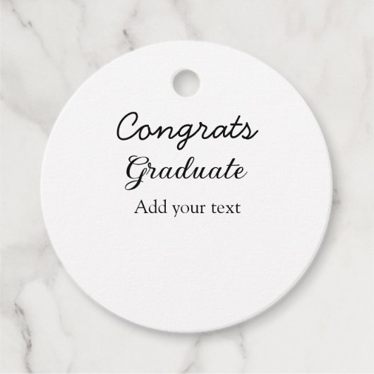 Eenvoudige minimale felicitaties afstuderen voeg u bedankjes labels (Voorkant)