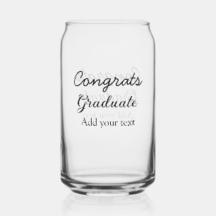 Eenvoudige minimale felicitaties afstuderen voeg u blikvorm glas
