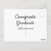 Eenvoudige minimale felicitaties afstuderen voeg u briefkaart (Achterkant)