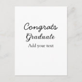 Eenvoudige minimale felicitaties afstuderen voeg u briefkaart (Voorkant)