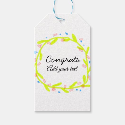 Eenvoudige minimale felicitaties afstuderen voeg u cadeaulabel (Voorkant)