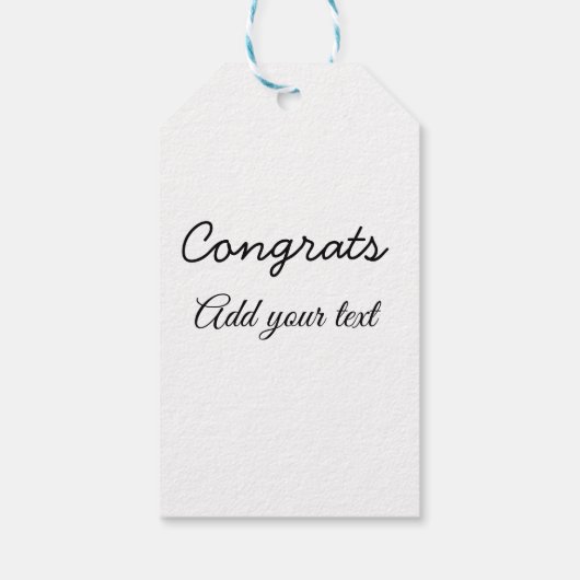 Eenvoudige minimale felicitaties afstuderen voeg u cadeaulabel (Achterkant)