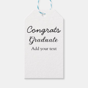 Eenvoudige minimale felicitaties afstuderen voeg u cadeaulabel
