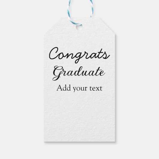 Eenvoudige minimale felicitaties afstuderen voeg u cadeaulabel (Achterkant)