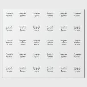 Eenvoudige minimale felicitaties afstuderen voeg u cadeaupapier