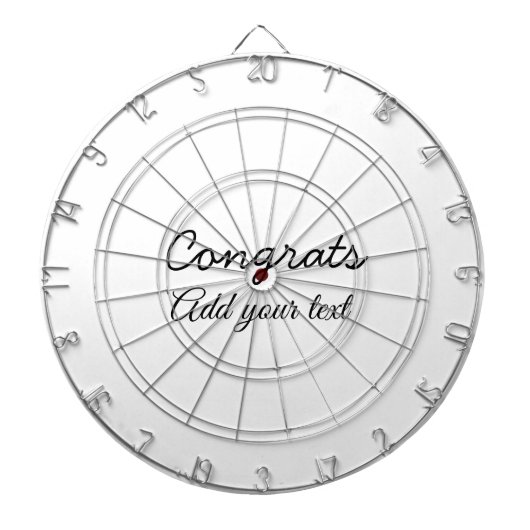 Eenvoudige minimale felicitaties afstuderen voeg u dartbord (Voorkant)